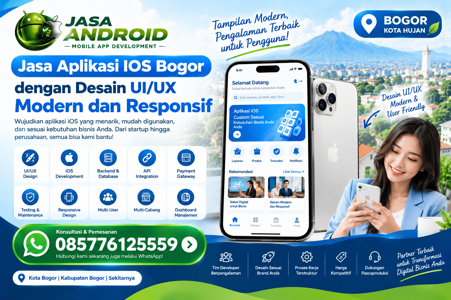 Jasa Aplikasi IOS Bogor dengan Desain UI/UX Modern dan Responsif
